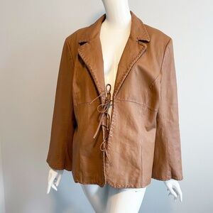 Danier Western Style Leather jacket, Size 20, XL